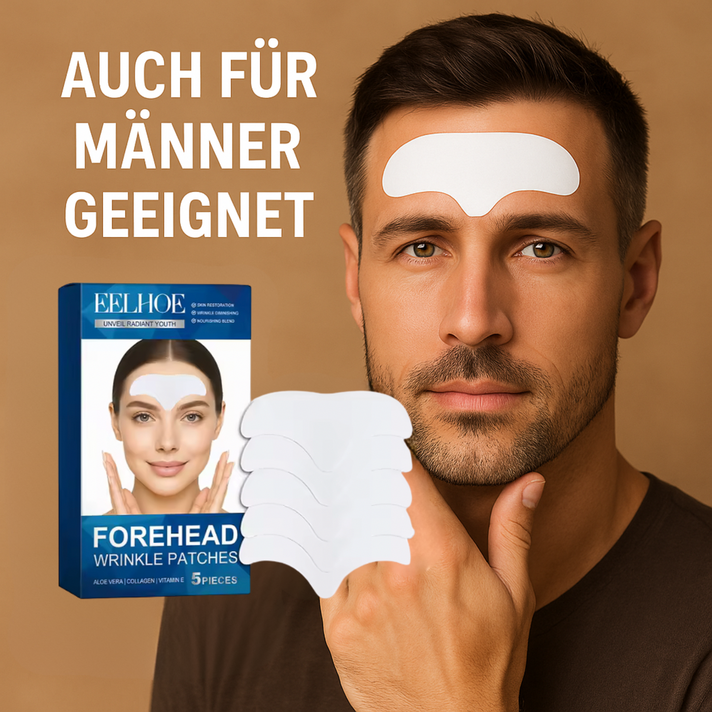 Lee-Loe Stirnfaltenflaster auch für Männer geeignet